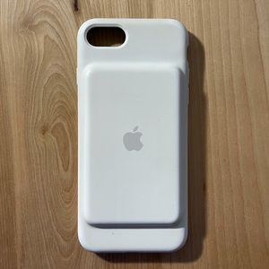 Iphone 8 apple charging case (white)
